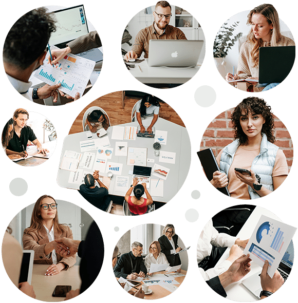 Diverse mix of marketing services customers in their environments